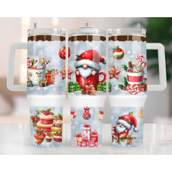 Christmas Gnome/Gonk with festive Treats 40oz Tumbler