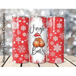 Jingle Balls Rude Funny 20oz Tumbler (hot, cup, flask, handmade)