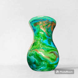 Custom Ink Swirl Glass Vases