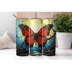 Horror Moon Butterfly 20oz Tumbler