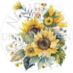 UVDTF - Sunflowers Watercolour Designs (Medium 3-4 Inch)