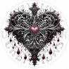 UVDTF - Gothic Hearts & Crowns (Medium 3-4 Inch)