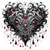 UVDTF - Gothic Hearts & Crowns (Medium 3-4 Inch)