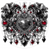 UVDTF - Gothic Hearts & Crowns (Medium 3-4 Inch)