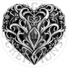 UVDTF - Gothic Hearts & Crowns (Medium 3-4 Inch)