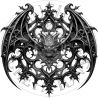 UVDTF - Gothic Crosses and Wings (Medium 3-4 Inch)