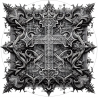 UVDTF - Gothic Crosses and Wings (Medium 3-4 Inch)