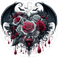 UVDTF - Vampire Hearts (Medium 3-4 Inch)