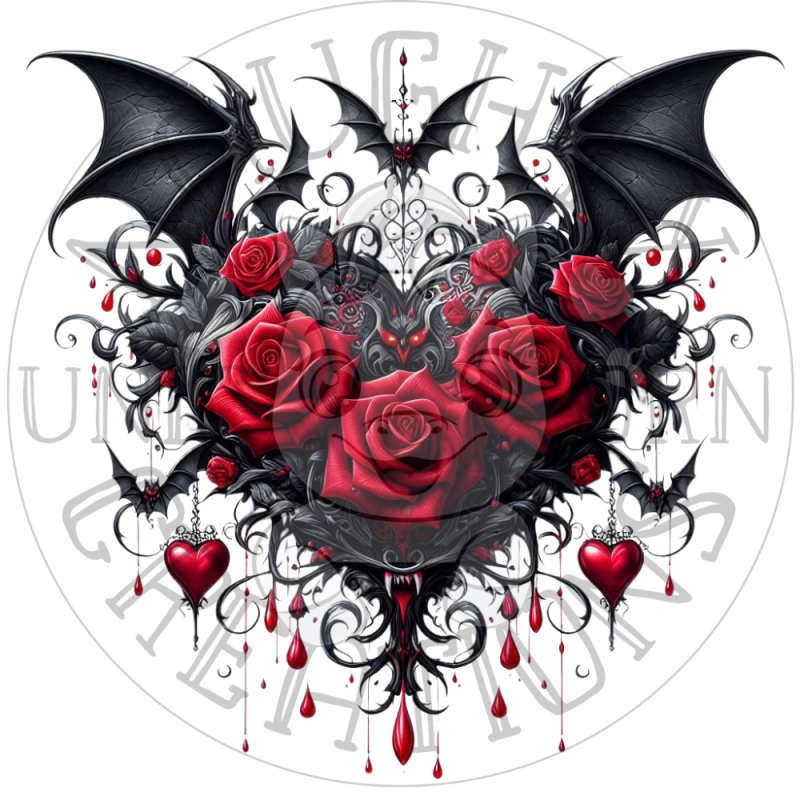 UVDTF - Vampire Hearts (Medium 3-4 Inch)