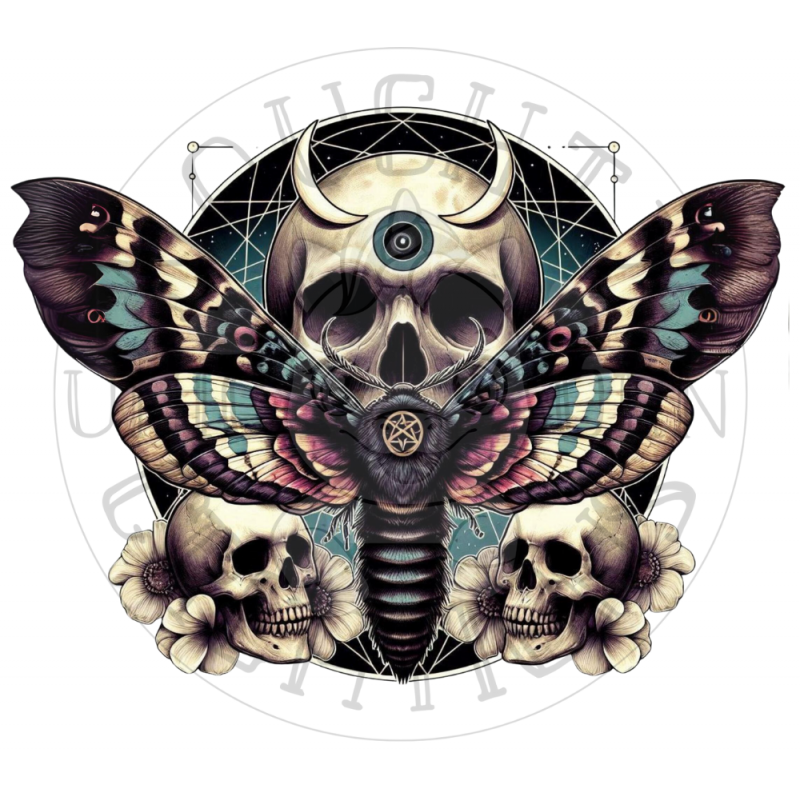 UVDTF - Gothic & Celestial Moths (Large 5-7 inch)