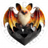 UVDTF - Bats Velvet and Gemstones (Medium 3-4 Inch)