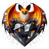 UVDTF - Bats Velvet and Gemstones (Medium 3-4 Inch)