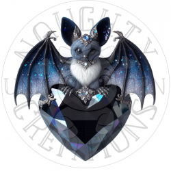UVDTF - Bats Velvet and Gemstones (Medium 3-4 Inch)