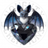 UVDTF - Bats Velvet and Gemstones (Medium 3-4 Inch)