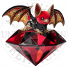UVDTF - Bats Velvet and Gemstones (Medium 3-4 Inch)