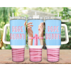 Blue and Pink Rope Bunny 40oz Tumbler