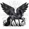 UVDTF - Horses Black and Silver Gothic Dark Fantasy (Medium 3-4 Inch)