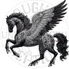 UVDTF - Horses Black and Silver Gothic Dark Fantasy (Medium 3-4 Inch)
