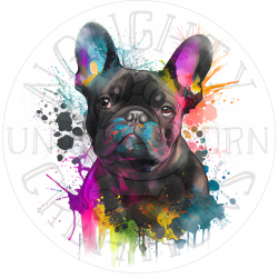 UVDTF - Dogs Rainbow Splash (Medium 3-4 Inch)