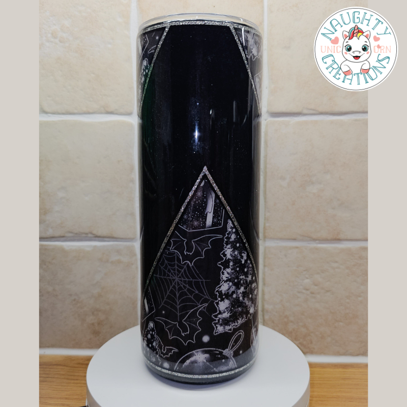 RTS - Merry Creepmas Glitter Template 20oz Tumbler