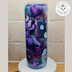 RTS - Cute Baby Ursula Glitter and Ink Swirl 20oz Tumbler