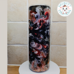 RTS - Beautiful Dancer on Orange and Grey Ink Swirl 20oz Tumbler