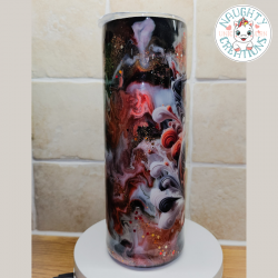 RTS - Beautiful Dancer on Orange and Grey Ink Swirl 20oz Tumbler