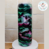 RTS - Purple Moo-Bat on Green and Purple Ink Swirl 20oz Tumbler