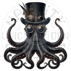 DTF - Steampunk Octopus (12...