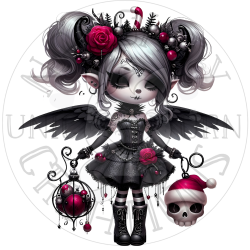 DTF - Gothic Christmas Fairy (12 inch wide)