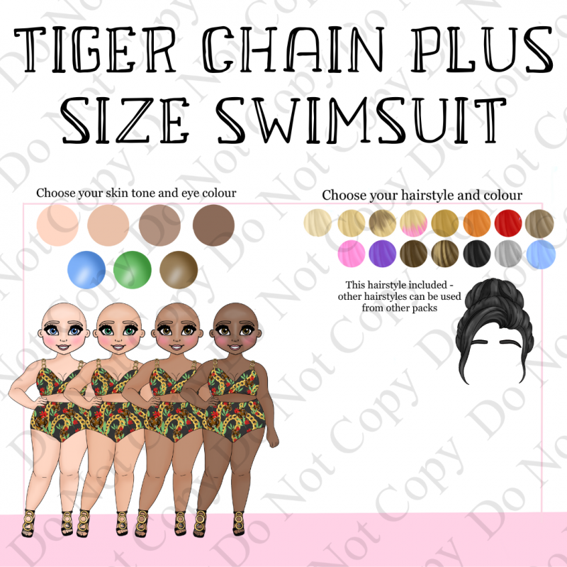 Custom UVDTF - Dolly Design - Tiger Chain Plus Size