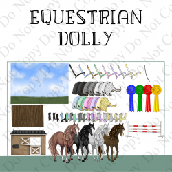 Custom UVDTF - Dolly Design - Equestrian Dolly