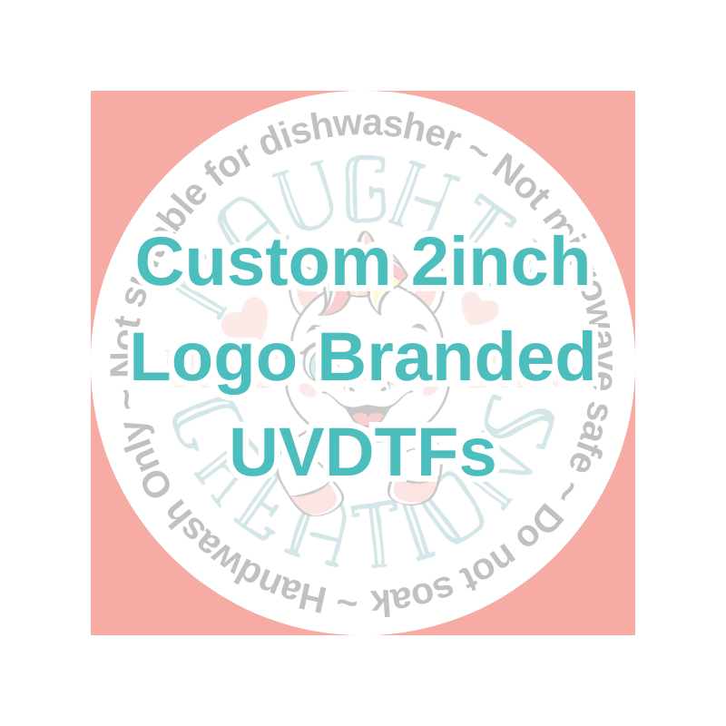 Custom Logo UVDTF 2 inch circular designs (x10) printed in the UK