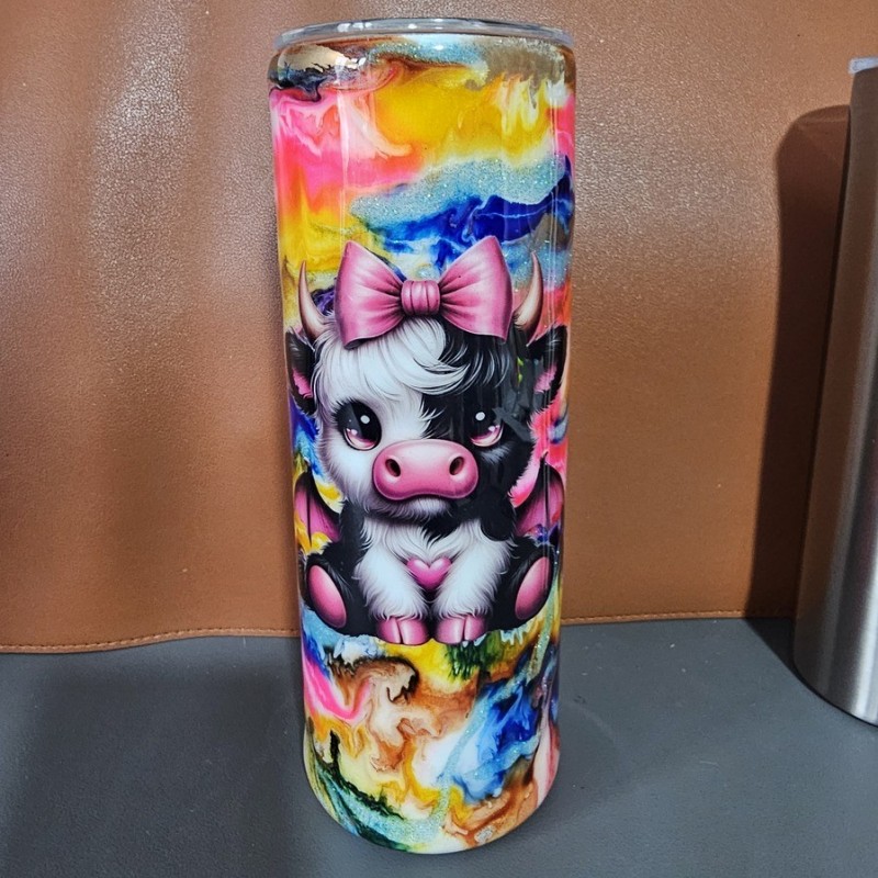 copie de copie de copie de copie de copie de copie de copie de RTS - Swear Bears Neon Ink Swirl 30oz Curve Tumbler