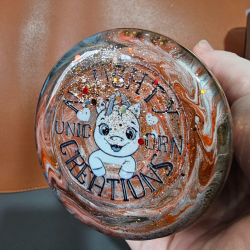 RTS - Beautiful Dancer on Orange and Grey Ink Swirl 20oz Tumbler