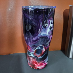 copie de RTS - Green & Copper Ink Swirl 30oz Tumbler