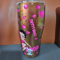 copie de copie de RTS - Green & Copper Ink Swirl 30oz Tumbler