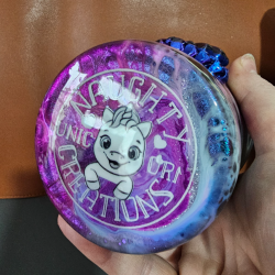 RTS - Purple Gecko 3D Ink Swirl 30oz Curve Tumbler