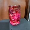 RTS -  Deep Red & Gold High Ball Glass