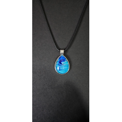 copie de copie de copie de Celestial Tear - Handmade Fluid Art Necklace