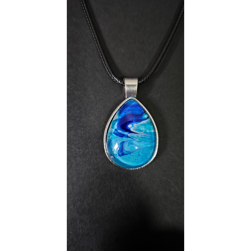 copie de copie de copie de Celestial Tear - Handmade Fluid Art Necklace