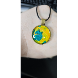 copie de copie de copie de Celestial Tear - Handmade Fluid Art Necklace