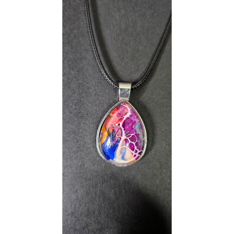copie de copie de copie de copie de copie de copie de copie de Celestial Tear - Handmade Fluid Art Necklace