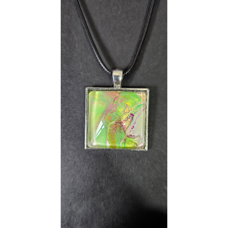 copie de copie de copie de copie de copie de copie de copie de copie de copie de Celestial Tear - Handmade Fluid Art Necklace