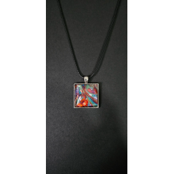 Vibrant Impulse - Handmade Fluid Art Necklace