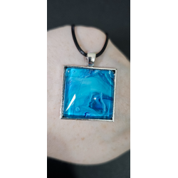 Oceans Embrace - Handmade Fluid Art Necklace