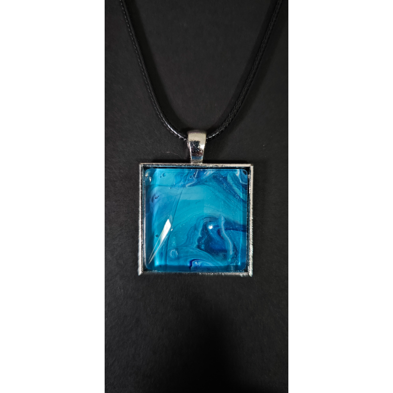Oceans Embrace - Handmade Fluid Art Necklace