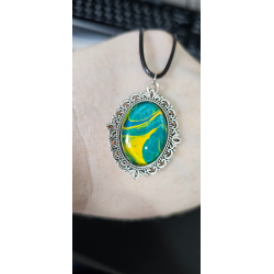 copie de copie de copie de copie de copie de Celestial Tear - Handmade Fluid Art Necklace