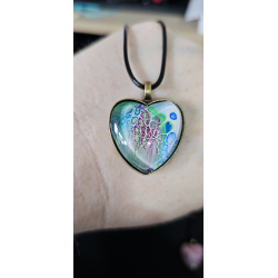 Celestial Heart - Handmade Fluid Art Necklace