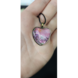 Rose Bloom - Handmade Fluid Art Necklace